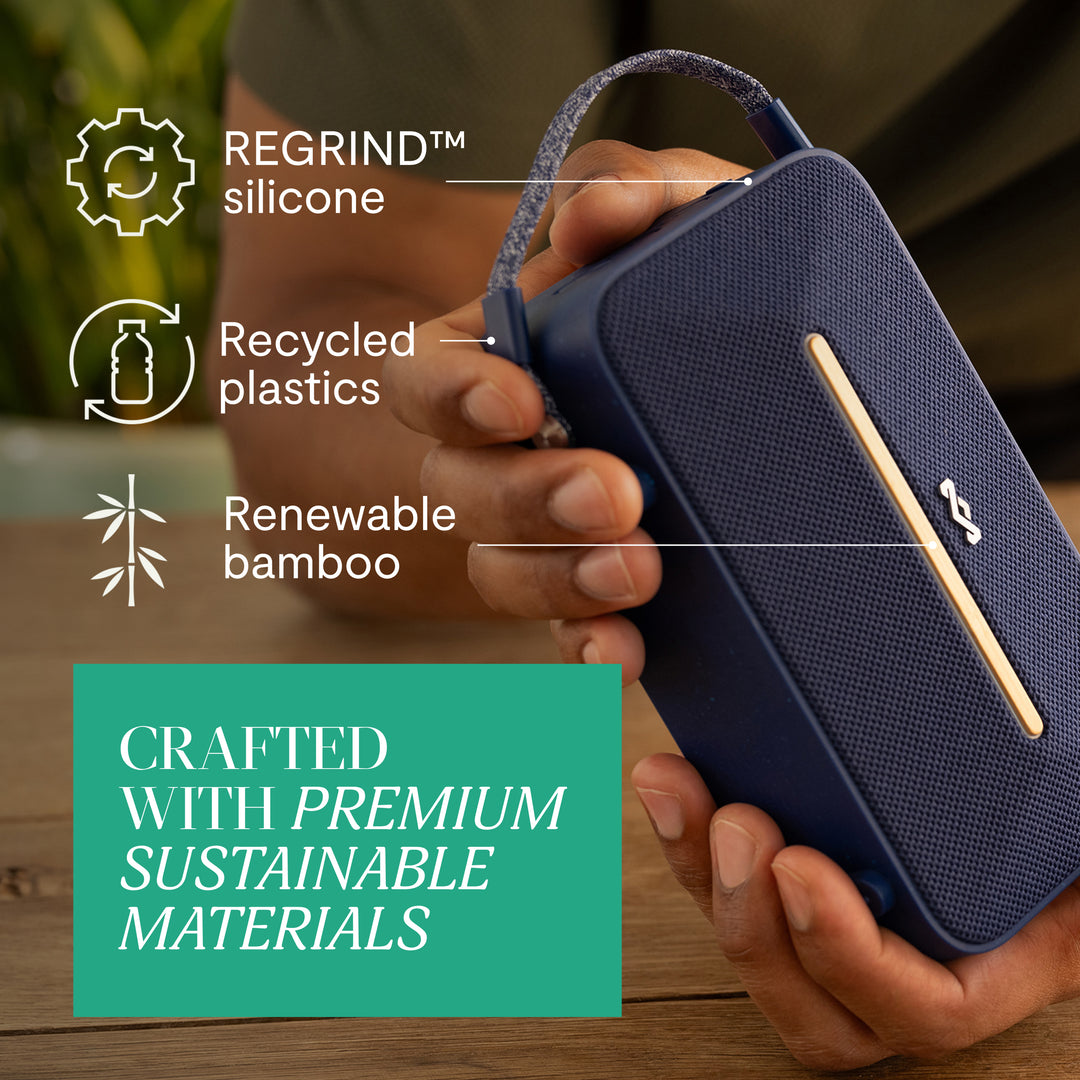 Blue | House of Marley Rise Up Solar Bluetooth Speaker