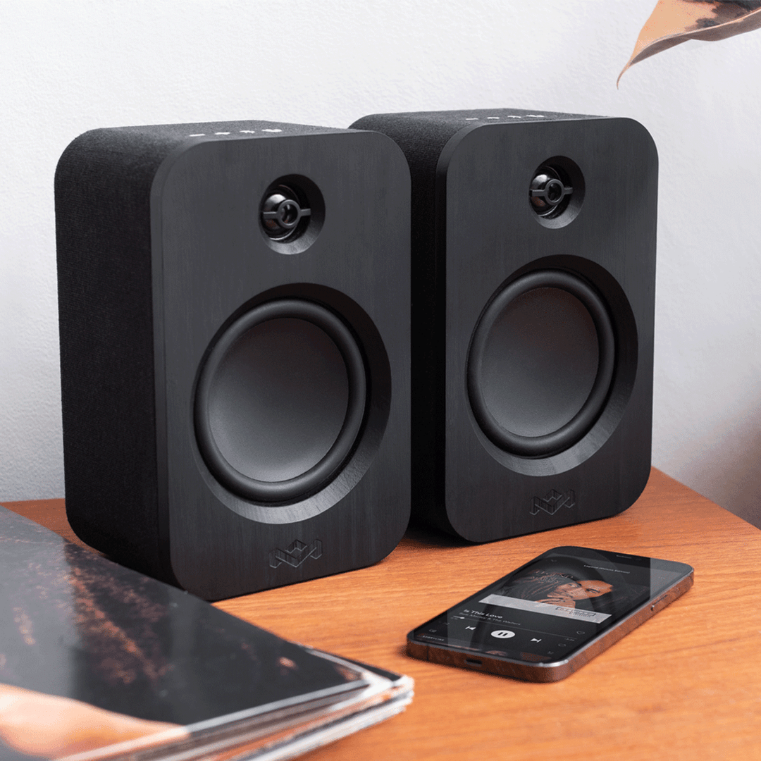 House of Marley - Get Together Duo Bluetooth® Bookshelf Speaker - Black Edition