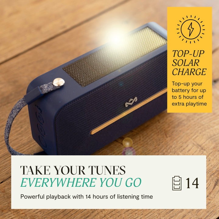 Blue | House of Marley Rise Up Solar Bluetooth Speaker