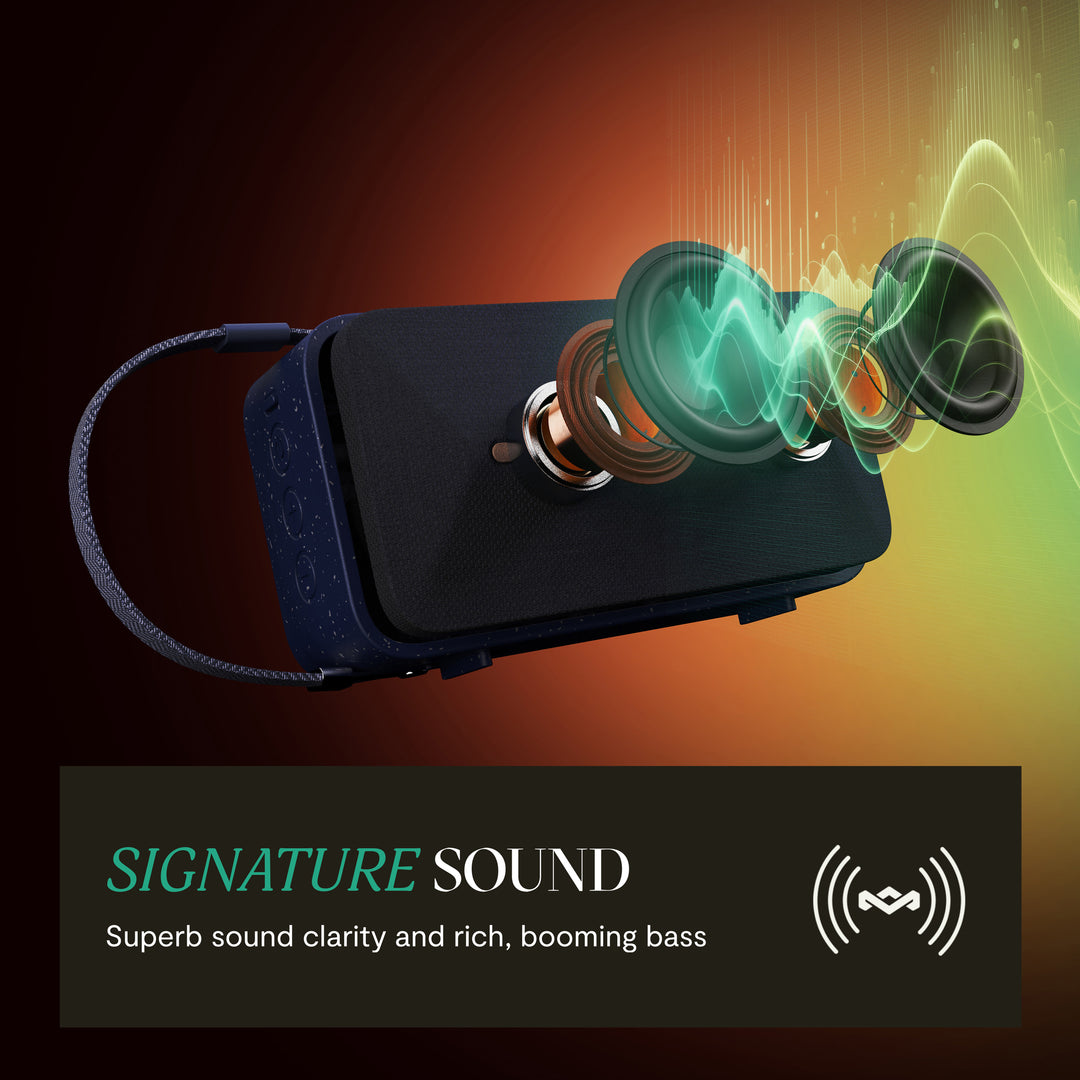 Blue | House of Marley Rise Up Solar Bluetooth Speaker