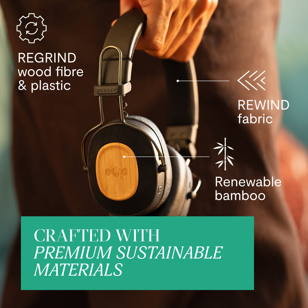Signature Black | House of Marley Positive Vibration Riddim On-Ear Headphones